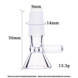 6PCS 14mm Heat-Resistant Glass Funnel, Mini Bowl Piece with Handle for Home Kitchen