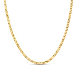 KEZEF Cuban Link 18ct Gold Chain for Men, 925 Sterling Silver Curb Necklace, Hypoallergenic, Non-Tarnish, Lobster Clasp - 20 Inches | 50 cm