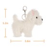 Apricot Lamb Cute West Highland Dog Keychain, Soft Stuffed Plush