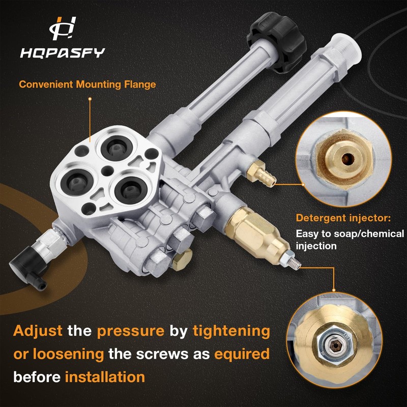 HQPASFY AR42940 Pressure Washer Pump Head Aluminum, Compatible with Troy