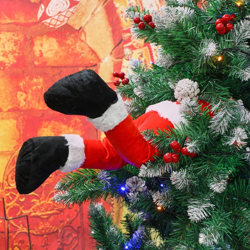 TOPBATHY Christmas Santa Legs Decor Small Christmas Tree Hanging Ornament