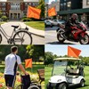 Boat Flags Pole and Flags Set, 2Pcs Orange Boat Flag