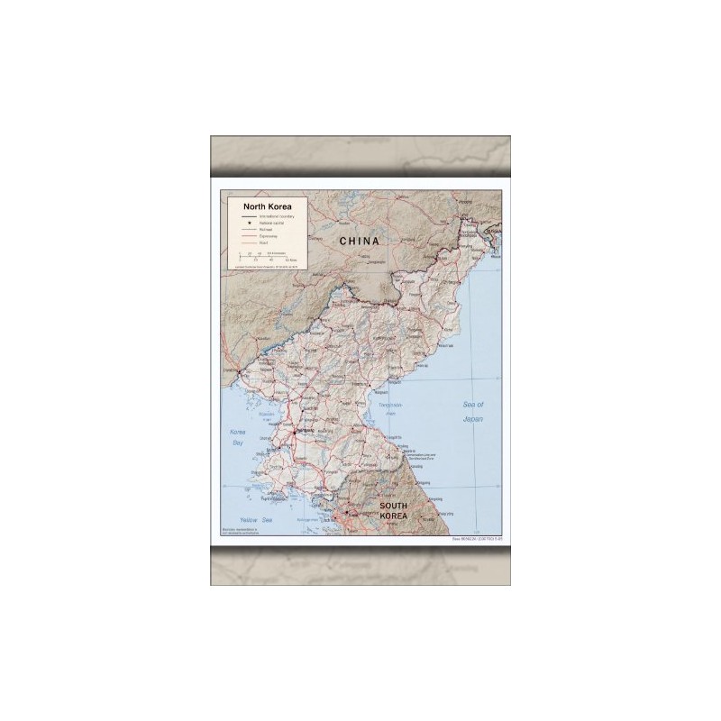 24"x36" Gallery Poster, cia map of north korea 2005 p2