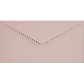 25 Old Pink DIN Long Letter Envelopes Pointed Flap Without Window 110 x 220 mm 120 g Keaykolour Old Rose Coloured Envelopes Recycled DL Envelopes for Wedding Invitations Thank You Cards
