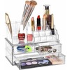 Makeup Cosmetic Organizer Drawer. Cosmetic Display Cases with 16 Holders.