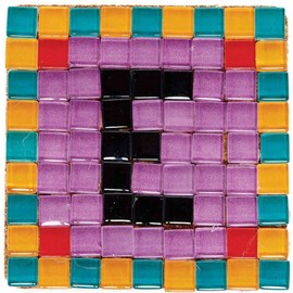 Baker Ross FC870 Glass Mosaic Tiles - 500g in Handy Storage Tub, Arts and Crafts for Kids and Craft Supplies