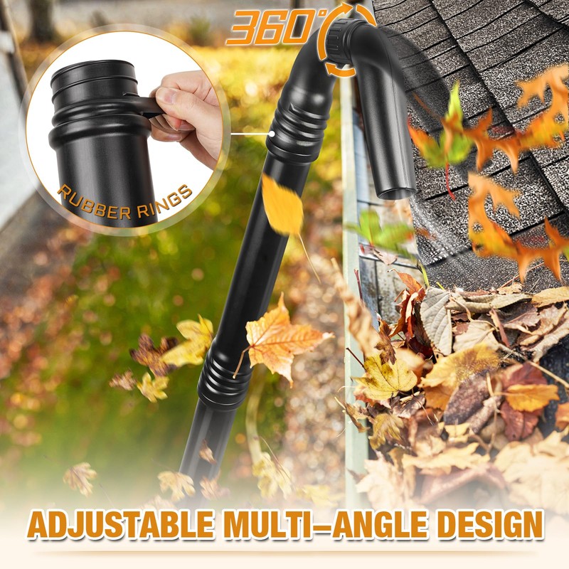 Glosaie Universal Gutter Cleaning Tools, Enhanced Leaf Blower Attachment