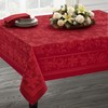 Holiday Elegance Engineered Jacquard Christmas Tablecloth (RED, 60" X 120"