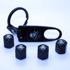 4 Valve Caps with Keyring – Black – Valve Pendant