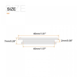 sourcing map Rubber Grommet Mount Size 32 x 40mm Round Single-Sided for Wire Protection, Pack of 6