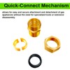 Tsinghwang 4 Pack 1/2'' CSST Male NPT Pipe Fitting Kit