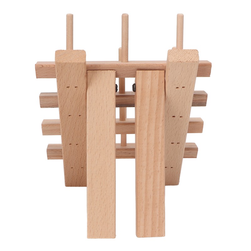 12 Spools Wooden Sewing Thread Holder Foldable Bobbin Hanging Rack
