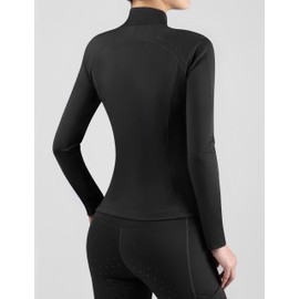 Harrison Howard Women's Lightweight Athletic Jacket With Long-Sleeve and Full Zip Warm Equestrian Horse Riding Jacket Black S