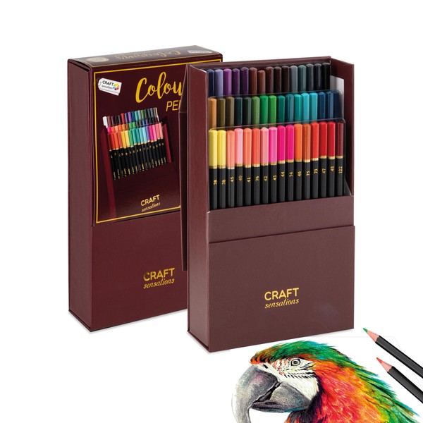 Craft Sensations Colouring Pencils Set for Children and Adults, 48-Piece