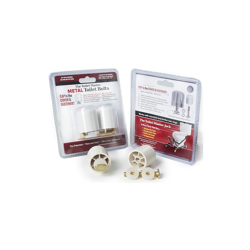 Metal Toilet Master Bolts Tool-Free Toilet Bolt and Cap System