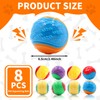 Qottmez 8Pcs Squeaky Dog Ball, Indestructible Dog Toys,Teeth Cleaning Dog