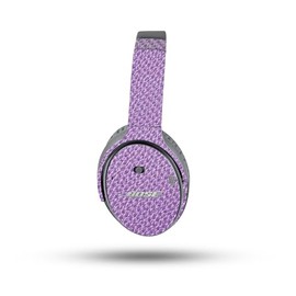MightySkins Carbon Fiber Skin Compatible with Bose QuietComfort 35 II Headphones - Purple Pleather | Protective, Durable Textured Carbon Fiber Finish | Easy to Apply