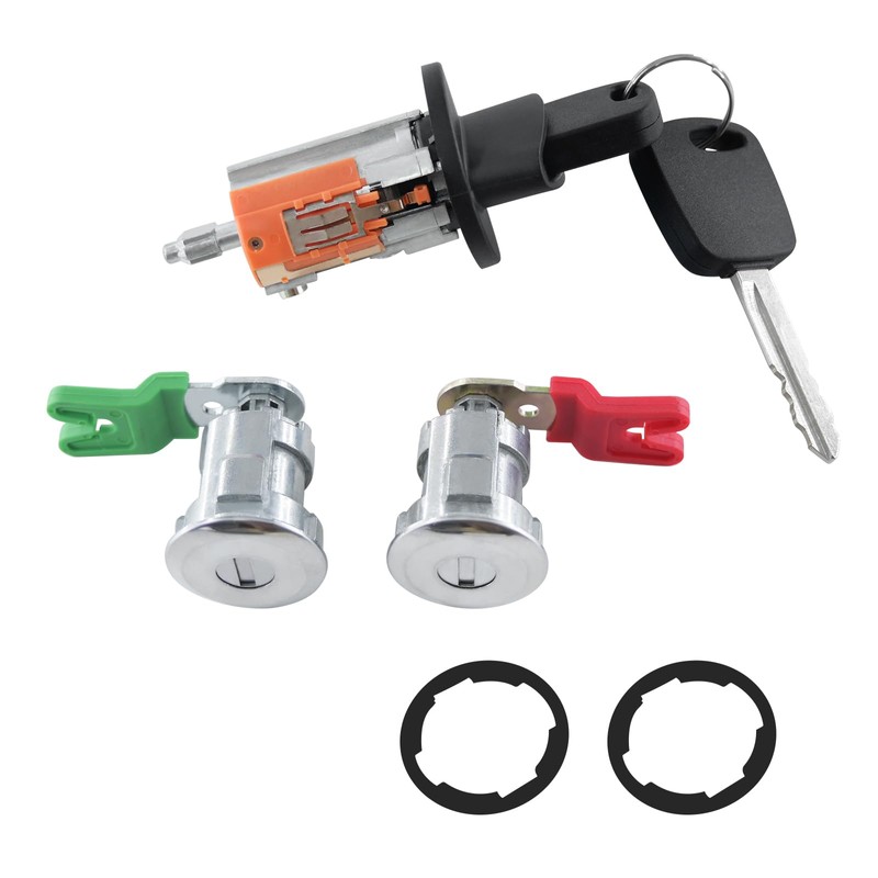 Ignition Switch Lock Cylinder&Two Door Lock Cylinder Set With 2