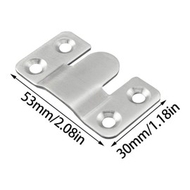 4 Pairs Stainless Steel Premium Flush Concealed Mount Brackets, Universal Furniture Connector Z Clip Bracket with Screws, Wall Mount Hardware Hanging for Pictures Mirrors Frames etc. (4 Pairs Large)