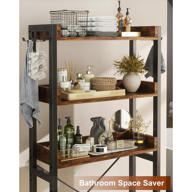 Ecoprsio Over-The-Toilet Storage Rack, 3-Tier Bathroom Organizer Shelf Over Toilet,