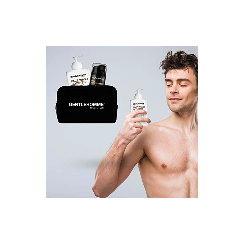 Gentlehomme Kit Facial Estuche Crema Limpiador Hombre Esenciales Faciales Viajes