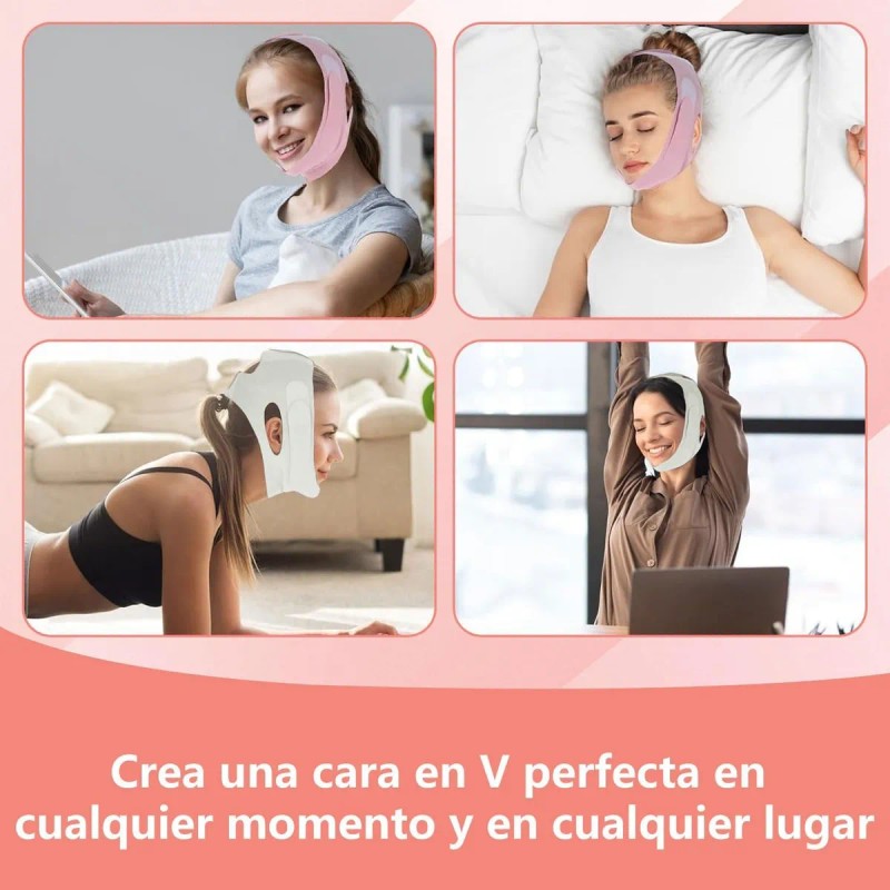3pz Faja Mentonera Reduce Arruga Papada Y Adelgazante Facial