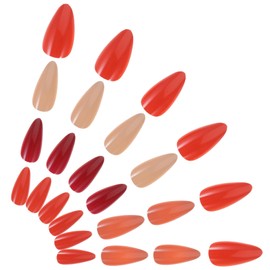 Healvian 24pcs Nude Press Nails for Women Fake Nails for Manicure Art Versatile Colors for Any Occasion Natural Beauty Easy to Apply