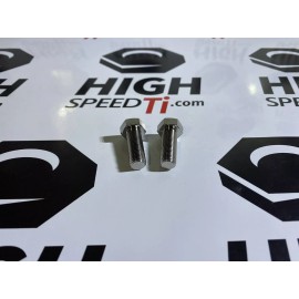 Highspeedti Titanium Sprint Car Left Front Caliper Bolt Kit 3/8-24x1.00” 2pc Lightweight Ti