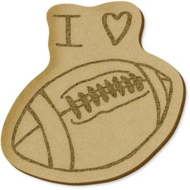 6 x 'I Love Rugby' MDF Craft Embellishments (EB00033870)