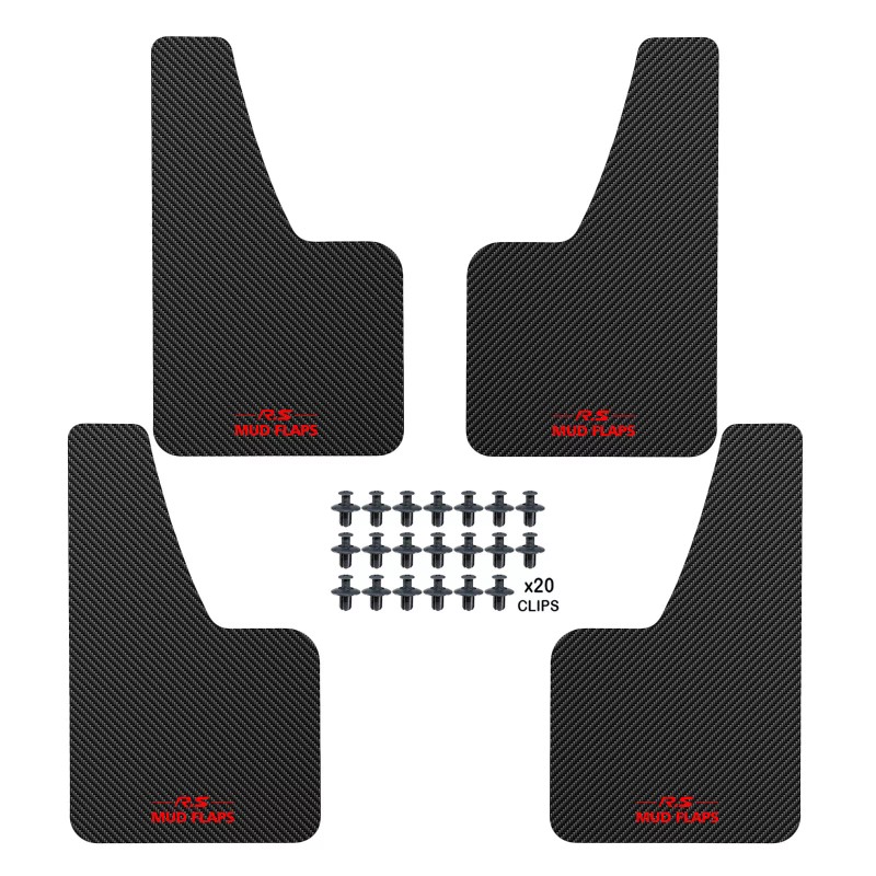 Xukey 4x Universal Carbon Fiber Texture Splash Guards Mud Flap