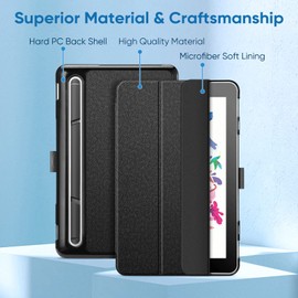 Fintie Case for Wacom One Drawing Tablet 13.3", Trifold Stand Lightweight Slim Shell Protective Cover for 13.3 inch Wacom One Drawing Tablet, Black