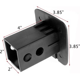 MULL USA Black Flag Hitch Cover Plug (Fits 2" Receiver, Black)