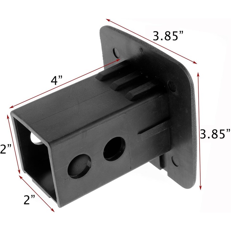 MULL USA Black Flag Hitch Cover Plug (Fits 2" Receiver,