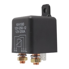 Gorise 250A 12V DC 4-Pin SPST Car Relay, IP68, Waterproof High Current Relay for Cars, Motorcycles, Trucks, Marine, Motorhomes, Screw Terminals and Flame Retardant Housing