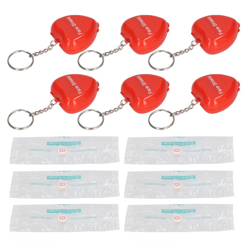 6pcs Cardiopulmonary Resuscitation Face Shield Portable Hygienic Pocket Facial Cover