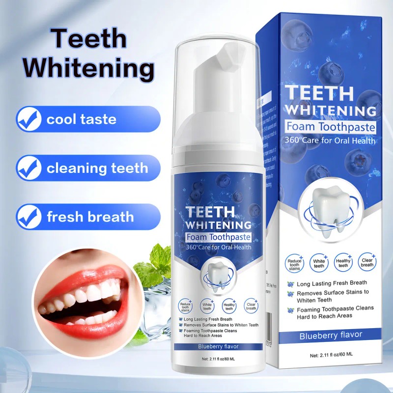 Espuma Dental Elimina Manchas Mal Aliento Orgánica Sin Fluor
