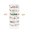 MODOWEY 6 Tier Rotating Earring Holder Organizer, Adjustable Metal &