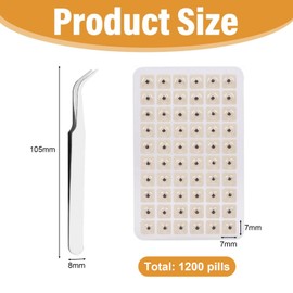 1200 Stück Einweg-Ohrsamen,Transparente Ohrakupunkturpunkt-Pflaster,Ohrmassage Aufkleber,Ear Seeds Akupunkturpflaster Für Ohrakupunkturpunkt-Massage Mit 1 Pinzette