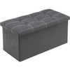 Youdesure Folding Storage Ottoman Bench for Living Room, 30 inch