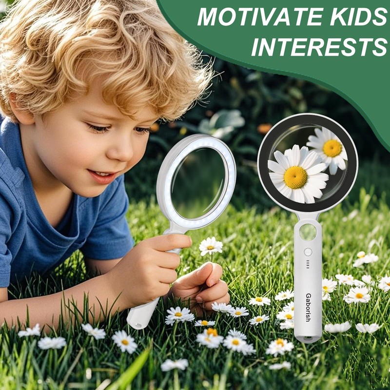Magnifier with 36 LED Light and Case, 10X 30X Handheld