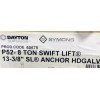 Dayton Superior P52-8 TON SWIFT LIFT ANCHOR 13-3/8" - 10