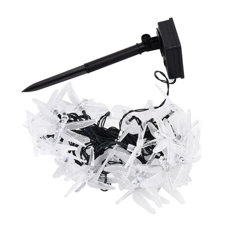 Dragonfly Solar String Lights 30LEDs Solar Powered Fairy Lights Waterproof