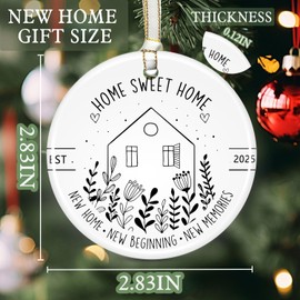 House Warming Gifts New Home - Housewarming Gift for Couples - New Home Ornament 2025 - First House Ornament 2025 - First House Present for Owners, Men, Women, Couple, Homeowners