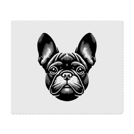 2 x 'Französische Bulldogge' Mikrofaser-Objektiv- / Brillenreinigungstücher (LC00028758)