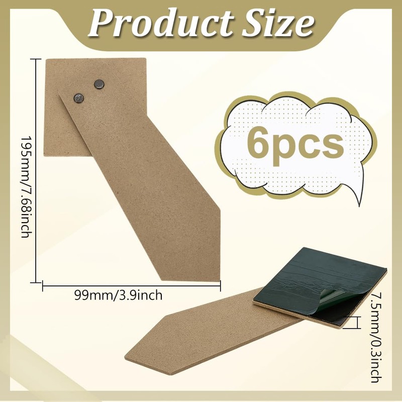 FINGERINSPIRE 6Pcs Easel Back Picture Frame 195x99x7.5mm MDF Photo Frame