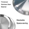ORFCP 4 Stainless Steel Round Tableware, Stainless Steel Plate Camping,