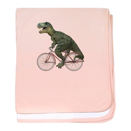 CafePress Cycling Tyrannosaurus Rex Baby Blanket, Super Soft Newborn Swaddle
