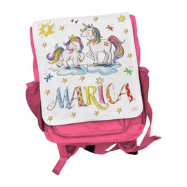 Rucksack Kindergarten personalisiert, Einhörner, Rosirosinchen, personalisierter Kinderrucksack Einhörner
