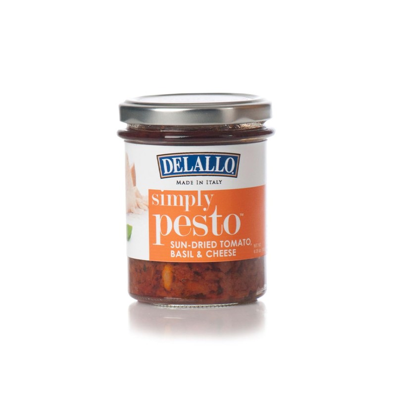 DeLallo Sun-Dried Tomato Basil Pesto Sauce, Made with Sweet Sun-Dried