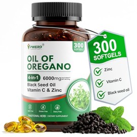 300 cápsulas blandas de aceite de orégano silvestre. Pastillas orgánicas de orégano. Cápsulas blandas orgánicas con aceite de comino negro.           